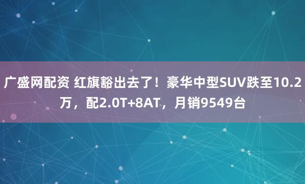 广盛网配资 红旗豁出去了！豪华中型SUV跌至10.2万，配2.0T+8AT，月销9549台