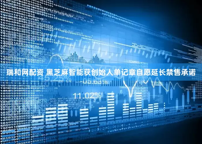 瑞和网配资 黑芝麻智能获创始人单记章自愿延长禁售承诺